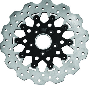 TwinPower 11.5" Scalloped Floating Front Rotor Black Mesh