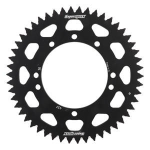 Supersprox 50T Aluminum Rear Sprocket Black 420 Chain Fits Kawasaki