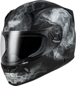 Fly Racing Revolt Coil Helmet Matte Black/White XS - ECE & DOT approved helmet in XS size