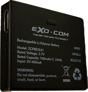 UCLEAR EXO-COM Replacement Spare Battery - Spare battery for EXO-COM communication system