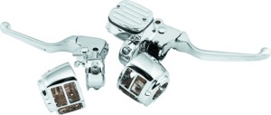 Biker's Choice Chrome Handlebar Control Kit Without Switches
