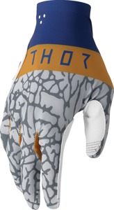 THOR SPORTMODE Bravo Gloves Men's L White/Copper/Navy/Gray - Men's off-road gloves in L, White/Copper/Navy/Gray