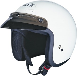 Z1R Jimmy Open Face Helmet White 2XS Adult Unisex - Open face helmet, white, 2XS, for adults