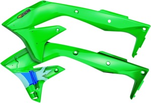 Cycra Powerflow Intake Radiator Shrouds Flo Green