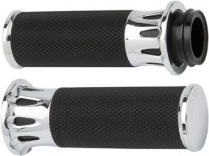 Arlen Ness Deep Cut Fusion Series Grips Chrome