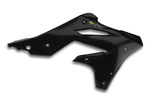Cycra Powerflow Radiator Shrouds Black Fits 13-16 Kawasaki KX250F