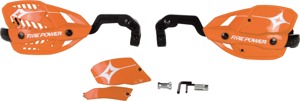 Fire Power 1 1/8 Inch Closed Handguard Orange - Wrap-around handguards in orange for 1 1/8 in bars