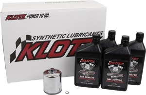 Klotz Oil Change Kit for Harley Evolution Sportster 20W-50, 4 Quarts - Oil change kit for Harley Evolution Sportster models