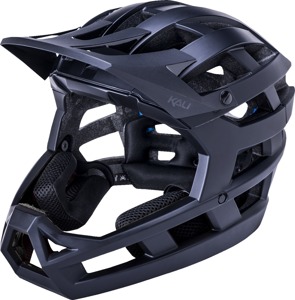 KALI Invader 2.0 Solid Bicycle Helmet Matte Black XS-M Unisex - Full face bicycle helmet, matte black, size XS-M