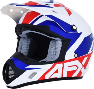 FX-17 Full Face Offroad Helmet Blue/Red/White X-Large