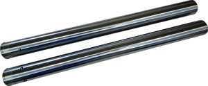 Drag Specialties Fork Tubes Chrome 49mm Pair For Harley FL Touring - Chrome 49mm fork tubes For Harley FL Touring models