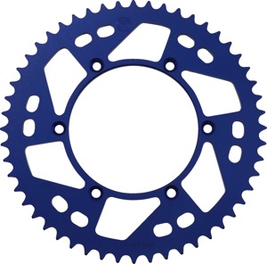Moose Offroad Rear Aluminum Sprocket 520 52T Blue For Yamaha - Rear 52T 520 blue sprocket For Yamaha models