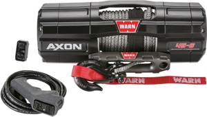 Warn Axon 4500-S Winch with Synthetic Rope Black
