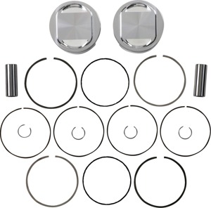 JE Pistons Piston Kit for Harley Twin Cam 107 3.937in 10.75:1 - Piston kit fits Harley Twin Cam 107 engines
