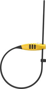 ABUS Travelguard Straplock Yellow Security Cable Lock Universal - Universal 75cm yellow straplock with combo lock