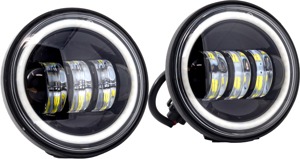 Letric Lighting 4.5in Passing Lamps with Halo Black