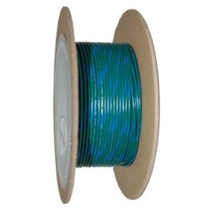 Green / Blue 18 Gauge OEM Color Match Primary Wire - 100' Spool