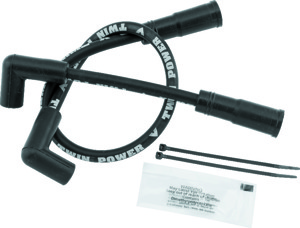 TwinPower Ignition Wire Set Black For 00-17 Softail 99-17 Dyna - Black ignition wire set for 00-17 Softail, 99-17 Dyna