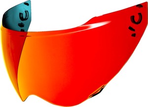 ICON Domain Helmet Shield Calypso Red One Size - Replacement shield for ICON Domain helmets