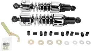 13.5" 412 Series Shocks Chrome - For 73-87 BMW Ducati Honda Kawasaki Suzuki