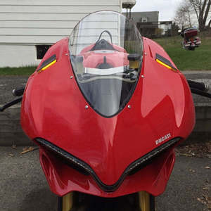 Mirror Block Off Turn Signals Black Fits 15-19 Ducati 1299 Panigale