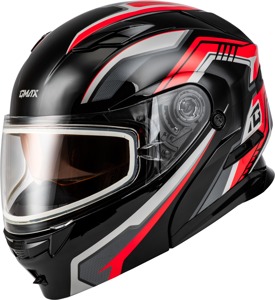 GMAX MD-01S Transistor Snow Helmet Black/Red Medium