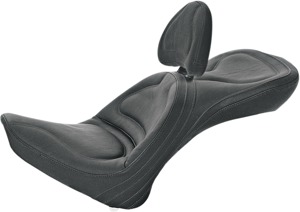 Saddlemen Explorer Seat with Backrest For Harley Softail Models - 2-up seat with backrest For Harley Softail models