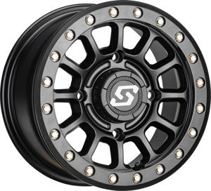 Sedona Sano Beadlock Wheel 14x7 4/110 5+2 +10mm Black - Beadlock ATV/UTV wheel, satin black, 14x7, 4/110
