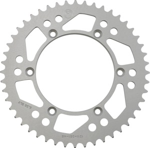 Moose Offroad Rear Aluminum Sprocket 520 48T Silver For Yamaha - Rear 520 48T Sprocket For Yamaha
