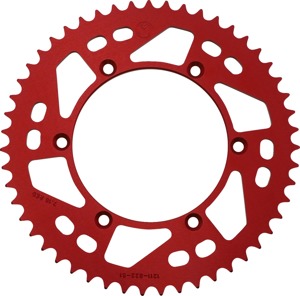 Moose Offroad Rear Aluminum Sprocket 51T Red 520 Chain - Rear sprocket, 51T, red, 520 chain For Gas Gas, Beta, Sherco, Suzuki