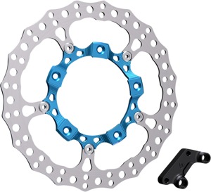 Left Side 14" Full Floating Rotor w/ Bracket Blue