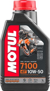 Motul 7100 10W50 4T Synthetic Motorcycle Oil 1L - 1L 10W50 4T synthetic oil for 4-stroke motorcycles