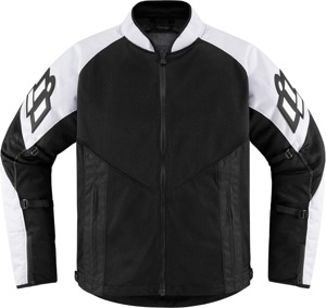ICON Mesh AF Jacket Black/White Men's 3XL - Durable mesh sport jacket