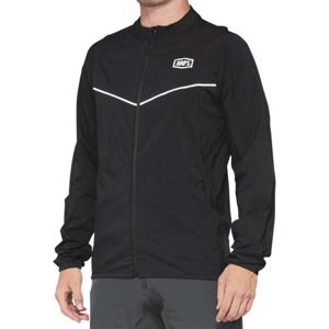 100% Men's Corridor Stretch Windbreaker Black Small
