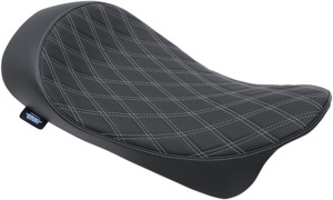 Drag Specialties EZ-On Low-Profile Solo Seat Black For Harley Touring - Solo seat for Harley Touring models