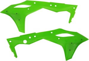 Cycra Powerflow Radiator Shrouds Flo Green