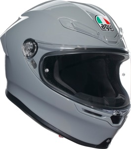 AGV K6 S Solid Full Face Helmet 2XL Gloss Nardo Gray - Full face helmet, 2XL, Nardo Gray, unisex, by AGV