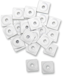 Woody's Square Digger Aluminum Support Plates White 48 Pack - Aluminum support plates, white, 48 pack