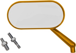 Arlen Ness Right Oval Mirror Gold