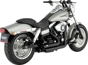 Vance & Hines Shortshots Staggered Exhaust Black Fits HD Dyna 06-11