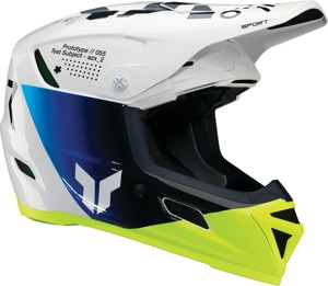 Thor Reflex Sport Strike MIPS Helmet Large Navy/White/Yellow - MIPS helmet with Koroyd tech, size Large