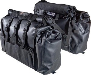 Giant Loop Round the World Panniers 90L Black - Waterproof 90L soft panniers for adventure motorcycles
