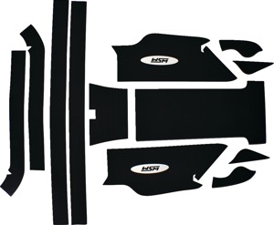 WSM Traction Mat Black For Yamaha SJ700 Super Jet - Traction mat set for Yamaha SJ700 Super Jet