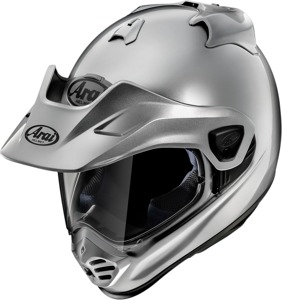 Arai XD-5 Dual Sport Helmet XL Aluminum Silver Unisex - Dual sport helmet XL in aluminum silver by Arai