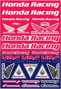 Factory Effex Hon Racing Sticker Sheet Universal Graphic Kit