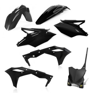 Cycra 5-Piece Replica Body Kit - Black Fits 2017-2020 Kawasaki KX250F