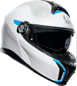 AGV Tourmodular Frequency Helmet XL White Blue Unisex - Modular touring helmet XL, White/Blue, Unisex