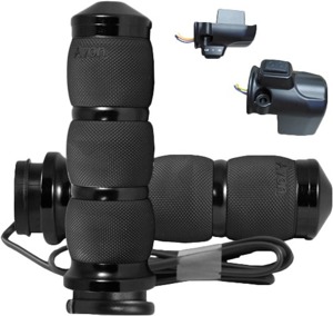 Avon Air Cushion Heated Chrome Twist Grips - Heated chrome grips with air cushion design