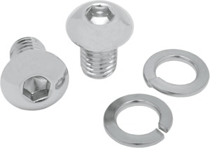 Mustang Chrome Solo Seat Side Mount Bolts 1/2-13 Pair For Harley Softail