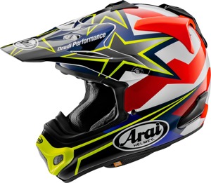 Arai VX-Pro4 Stars & Stripes Helmet XL Yellow - Off-road helmet with Stars & Stripes graphic